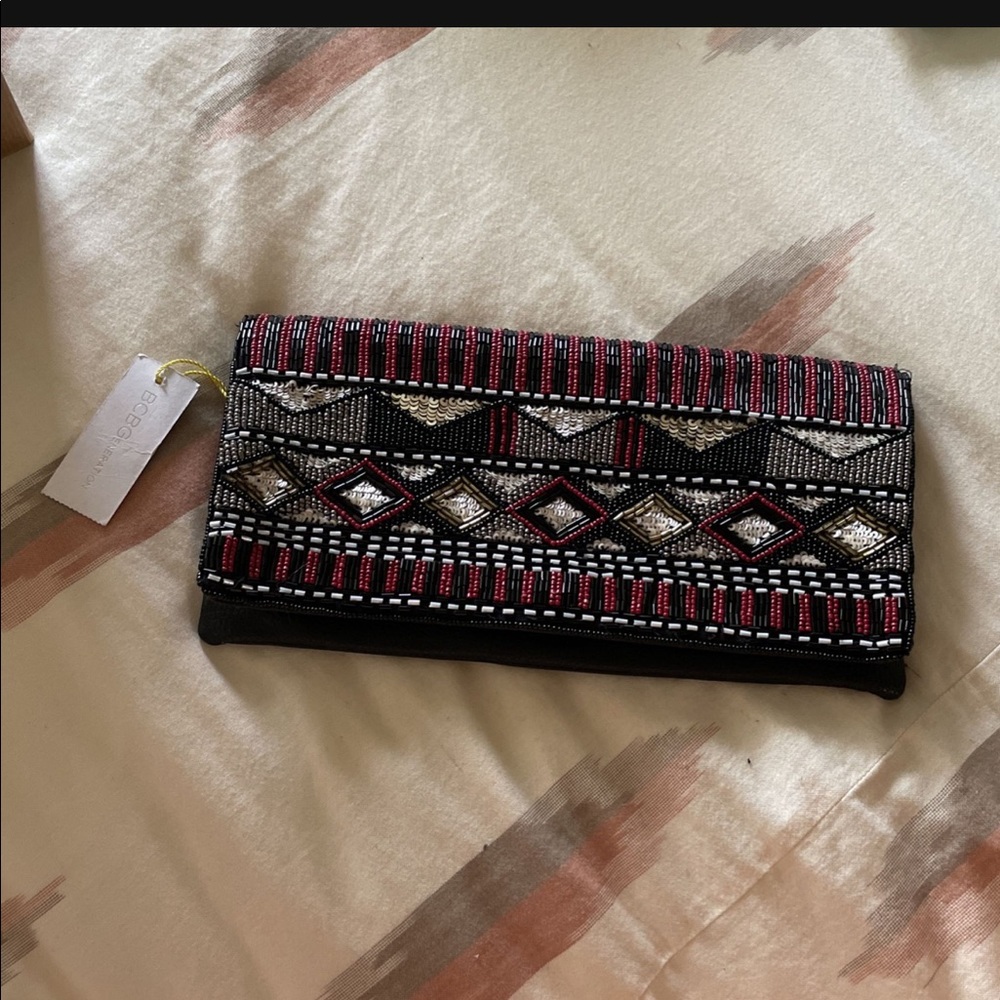 New BCBGGeneration BCBG Clutch Tribal Beaded